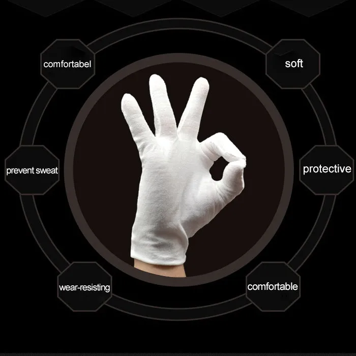 12 Pairs Pure Cotton Working Gloves，Thickened Cotton