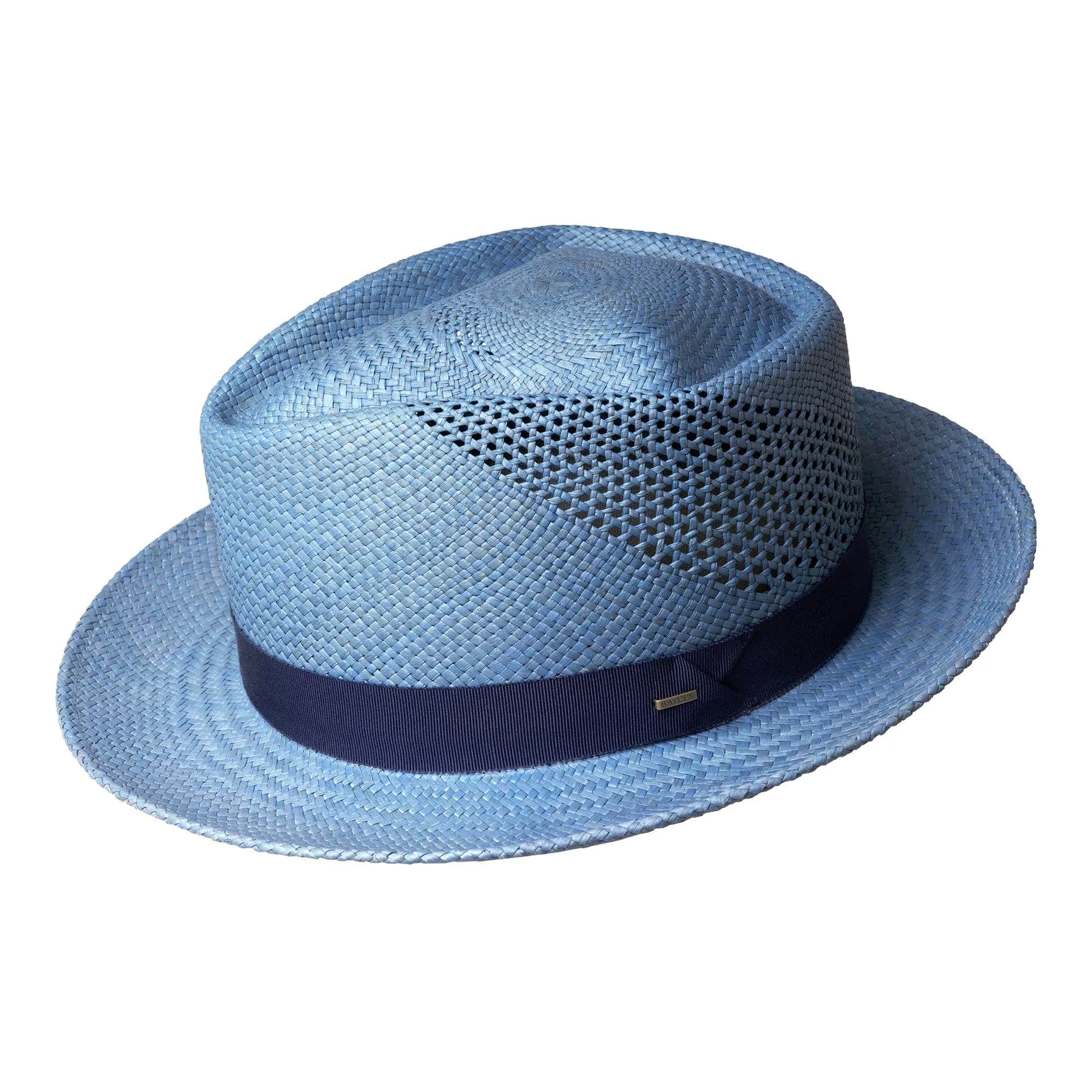 Bailey Hurtle Diamond Crown Vented Panama Straw Fedora