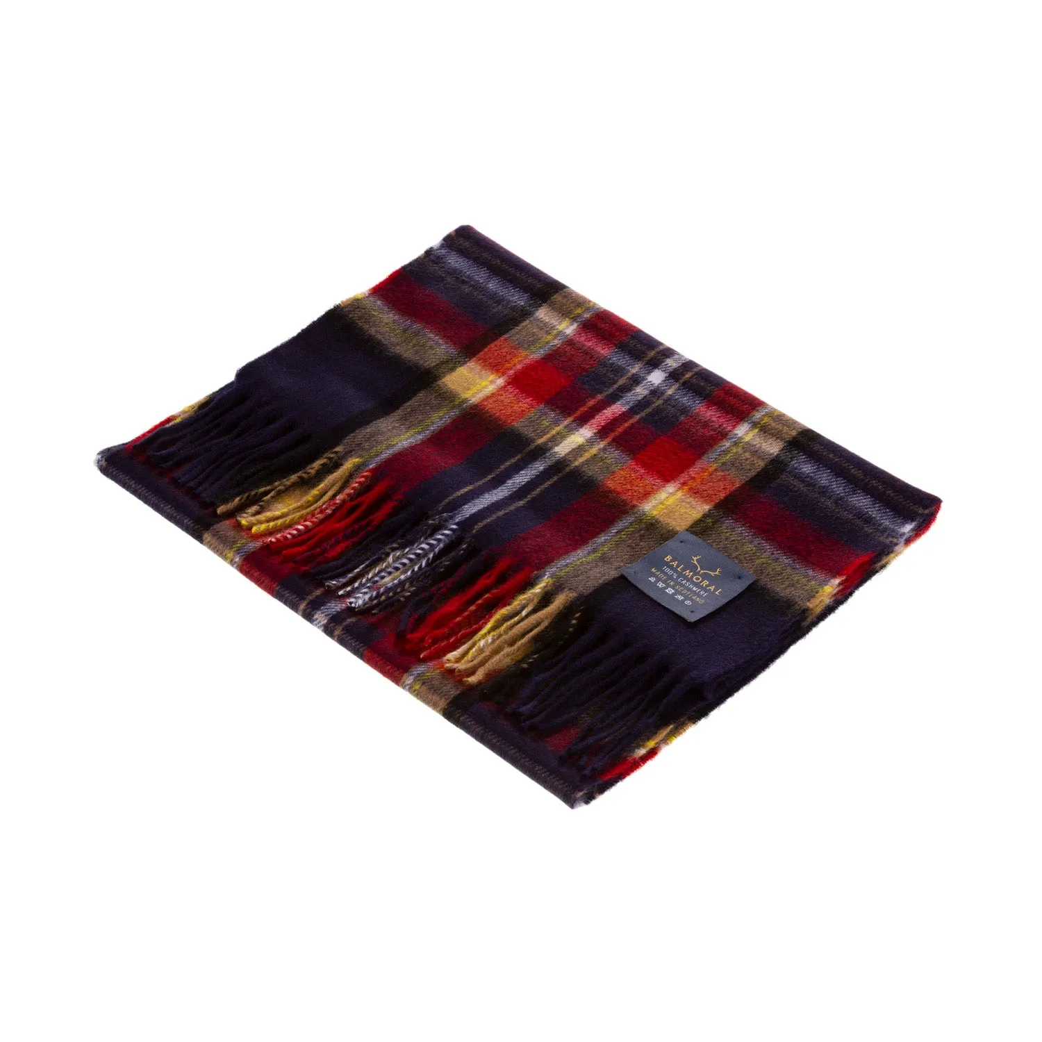 Balmoral 100% Cashmere Woven Scarf Navy