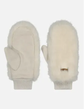 Barts Fur Mitts Faux Fur Mittens With Suede-Like Fabric