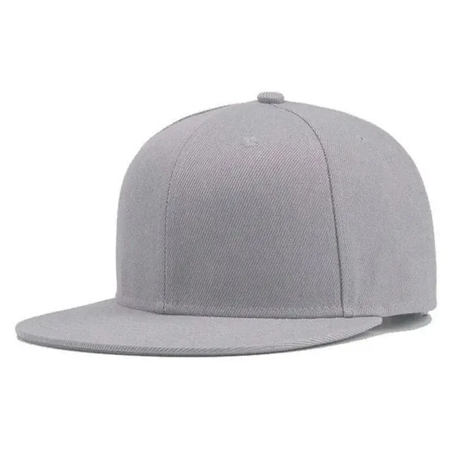 Baseball Cap Blank Plain Snapback Hip-Hop Hat Women Adjustable Snapback