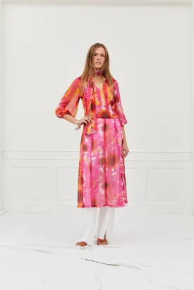 Blanca Dress — Tied and Dyed print