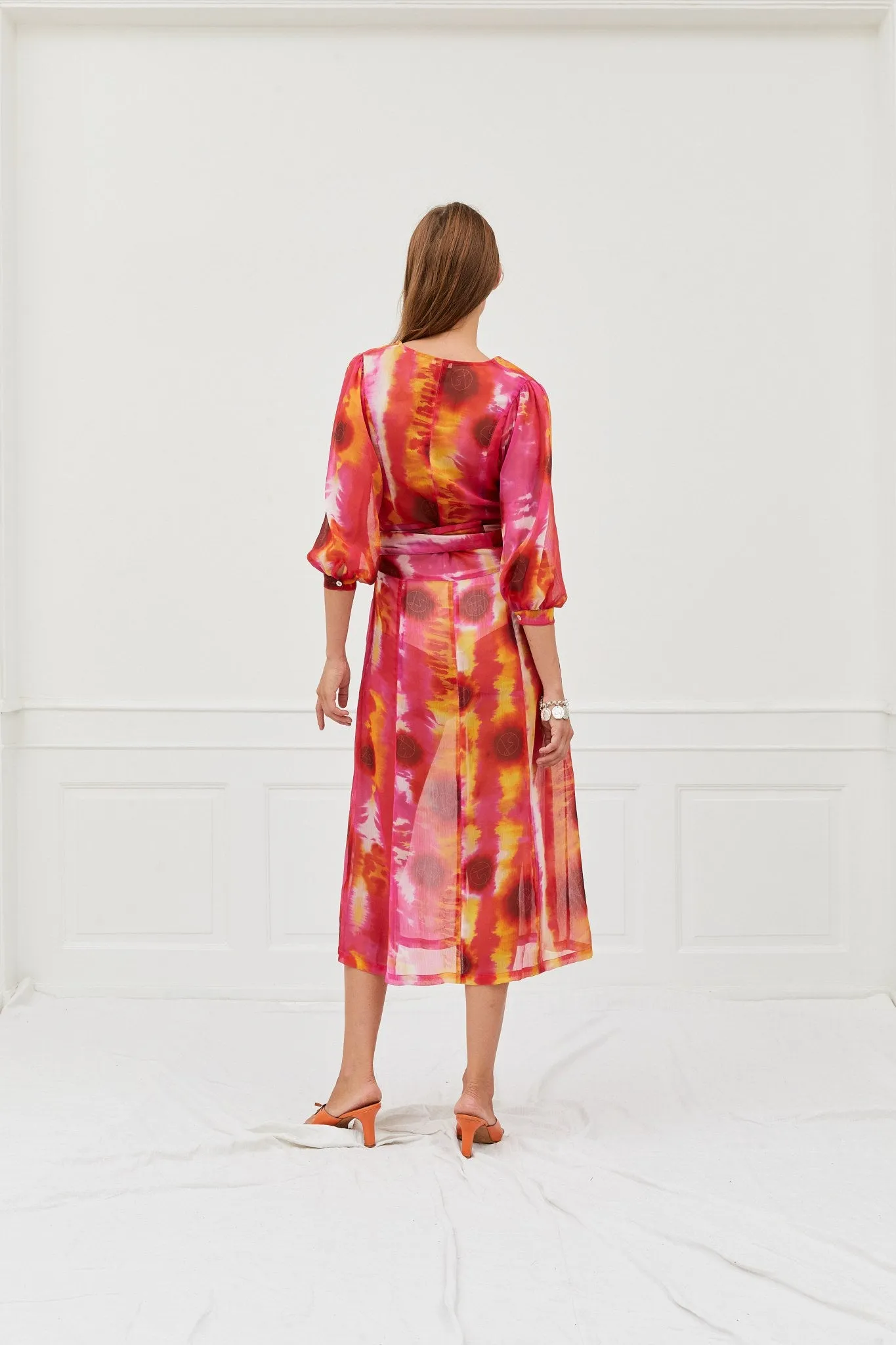 Blanca Dress — Tied and Dyed print