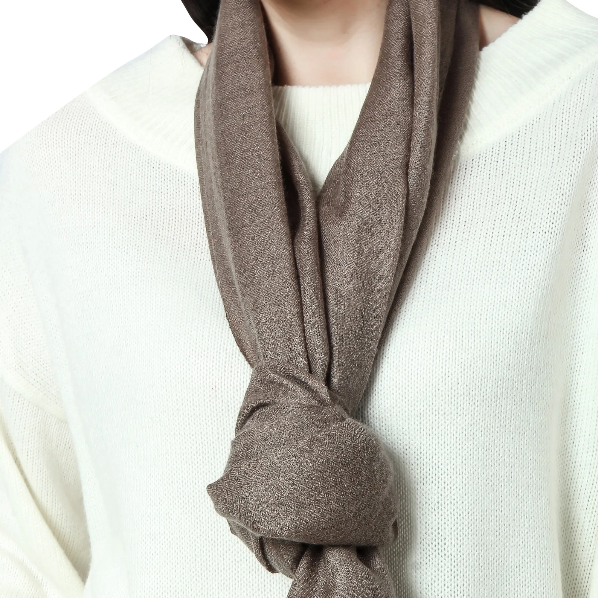 Brown Cashmere Scarf