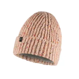 Buff Knitted & Fleece Band Hat Kim Pale Pink