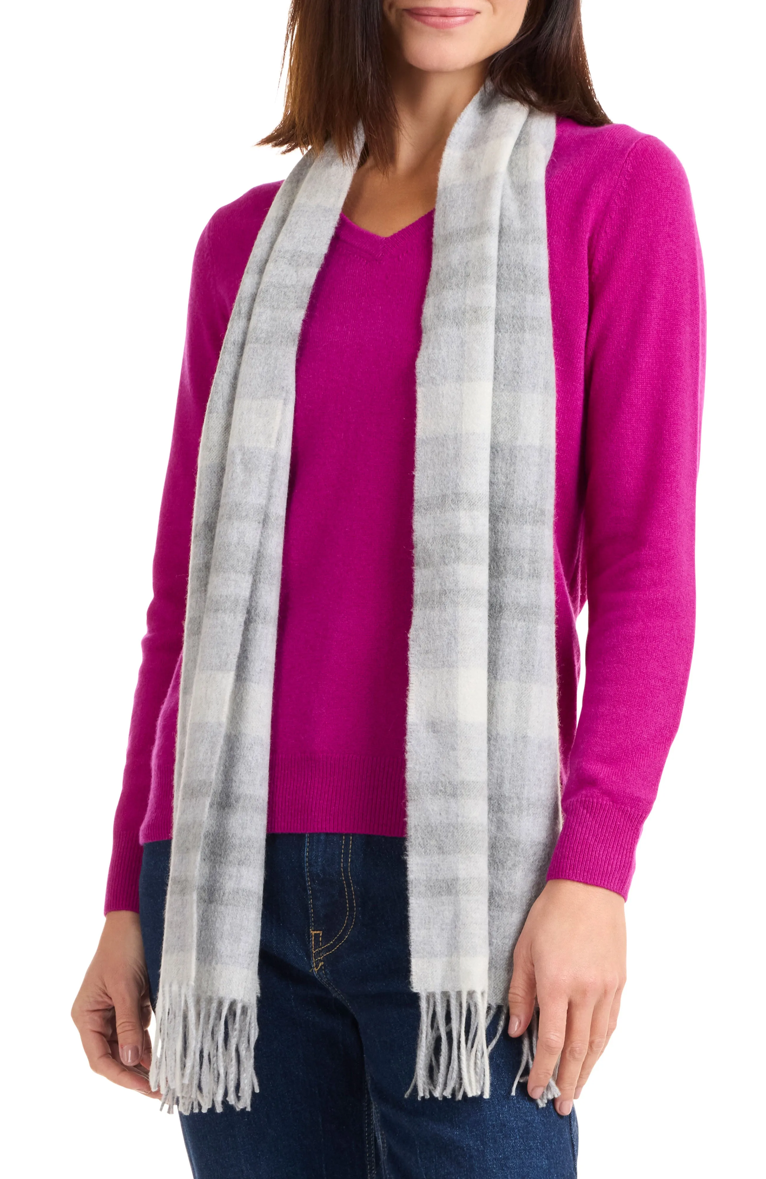 CASHMERE EXPLODED PLAID SCARF