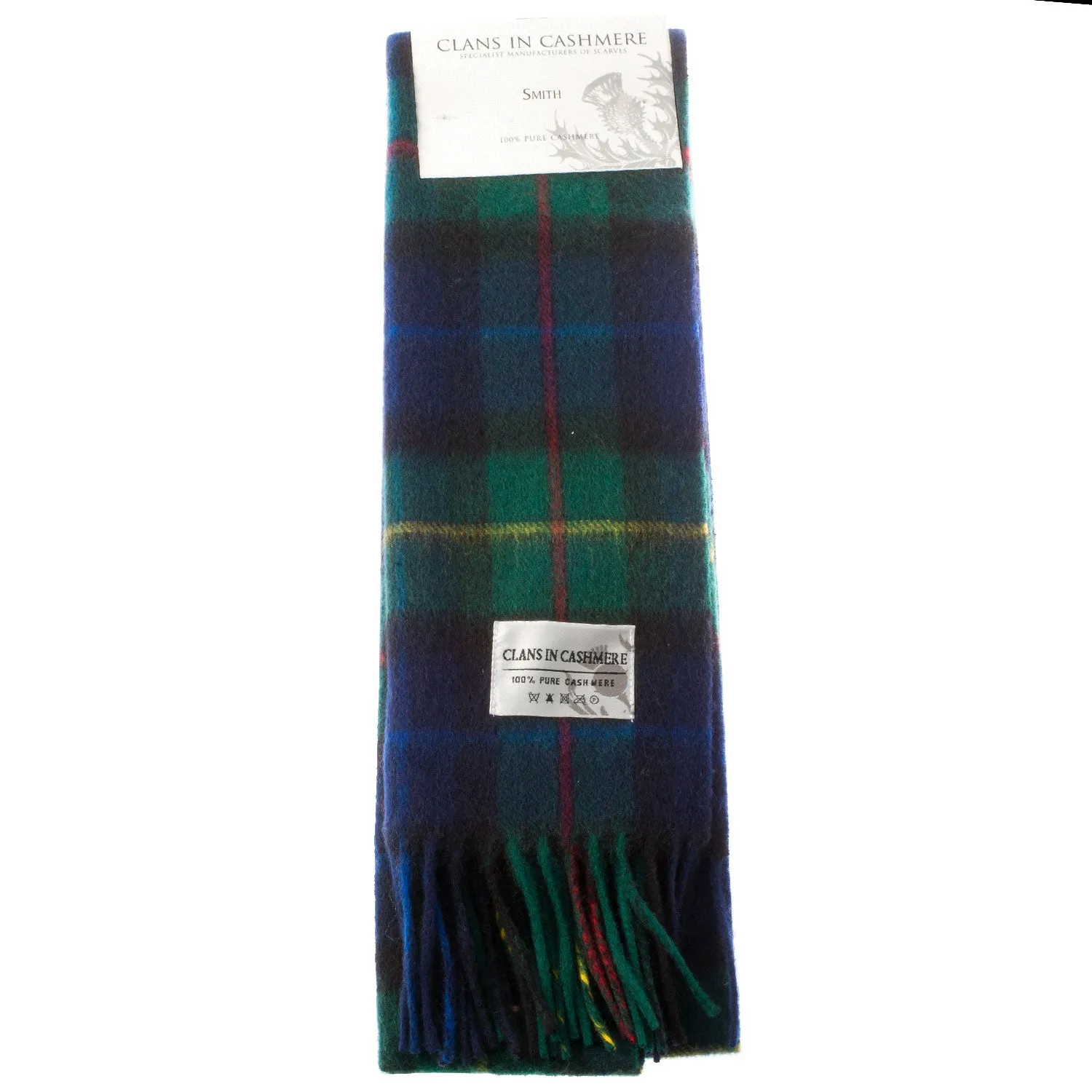 Cashmere Scottish Tartan Clan Scarf  Smith