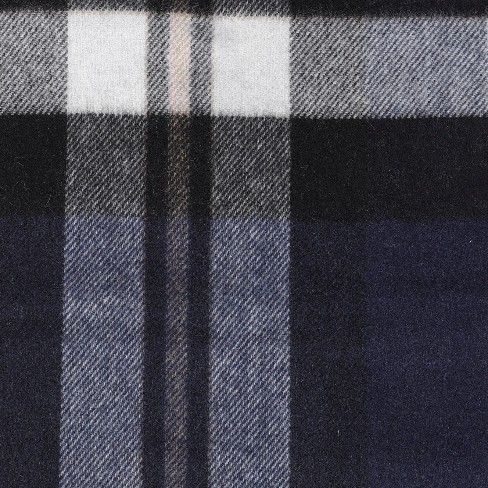 Cashmere Scottish Tartan Scarf Amplified Thomson Navy