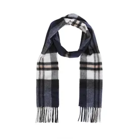 Cashmere Scottish Tartan Scarf Amplified Thomson Navy