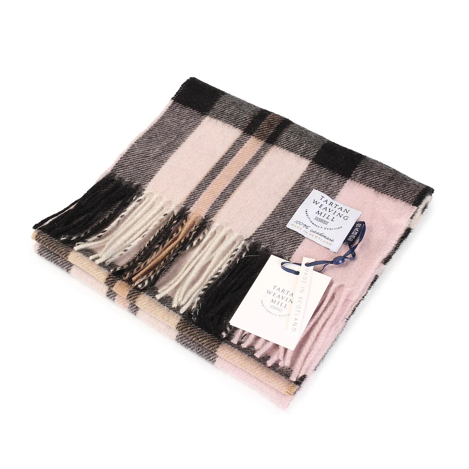 Cashmere Scottish Tartan Scarf Amplified Thomson Pink