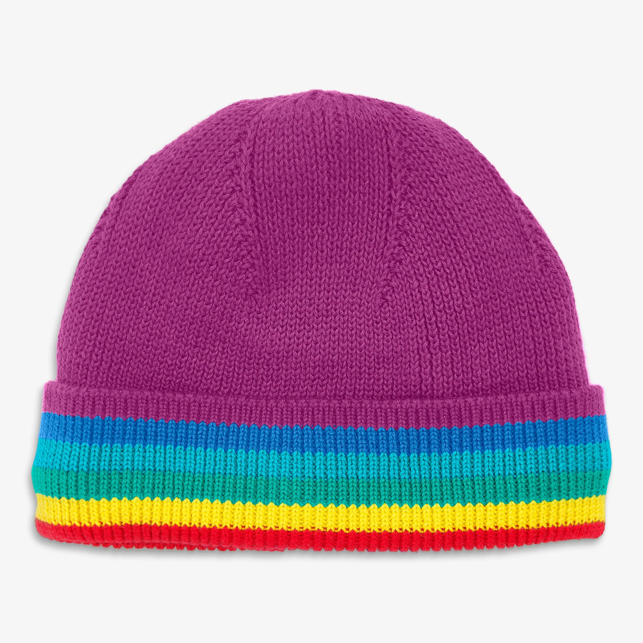 Clearance baby knit hat in rainbow stripe