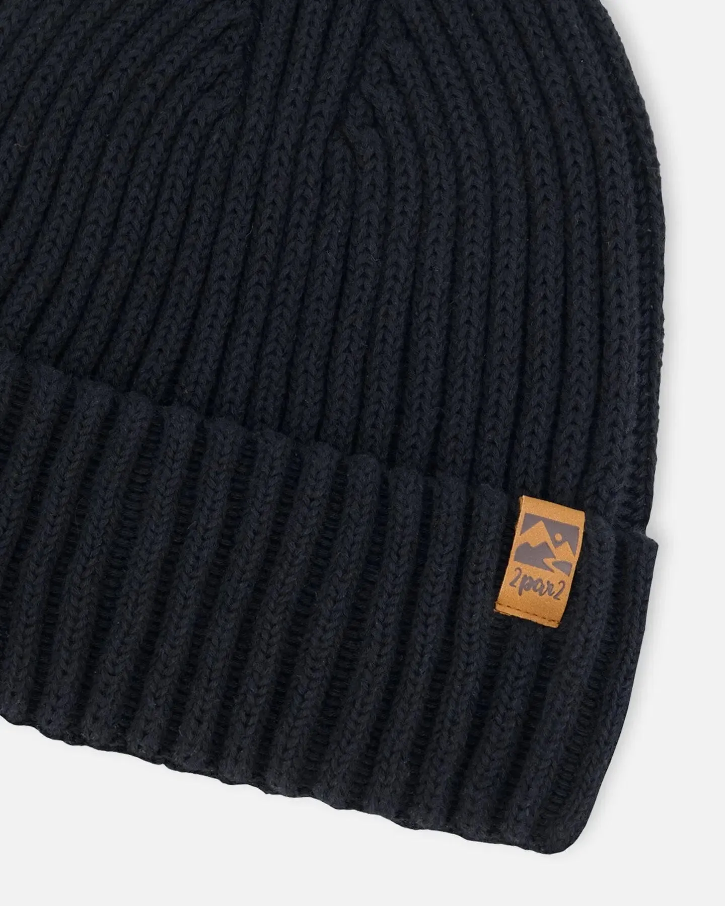 Cuffed Knit Hat Black