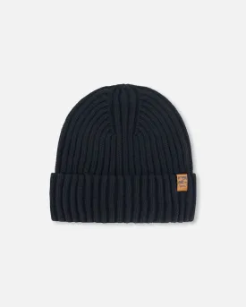 Cuffed Knit Hat Black