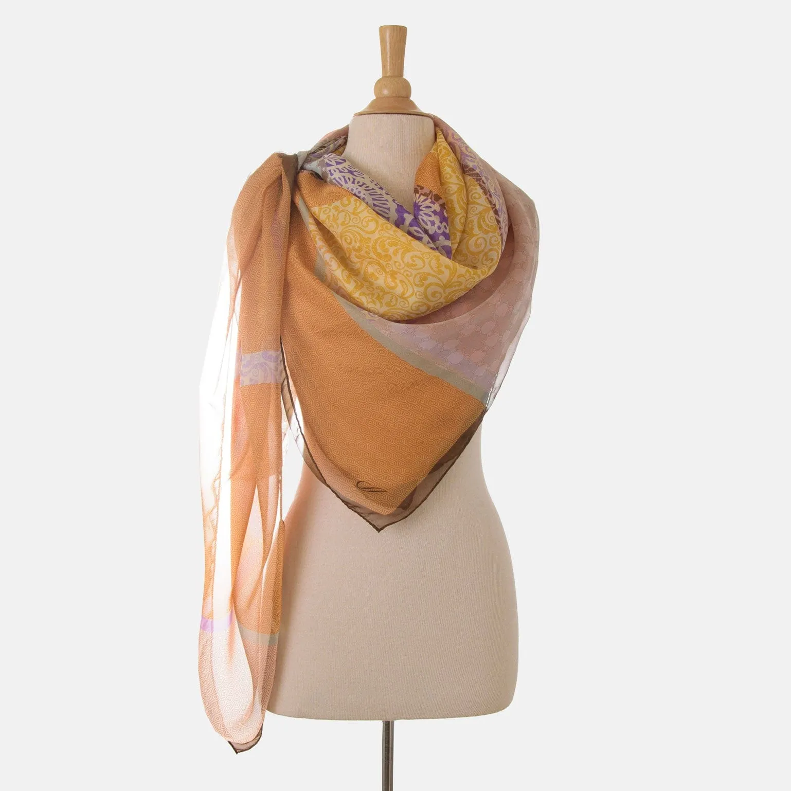 Dafne - Large Silk Scarf - Sunrise