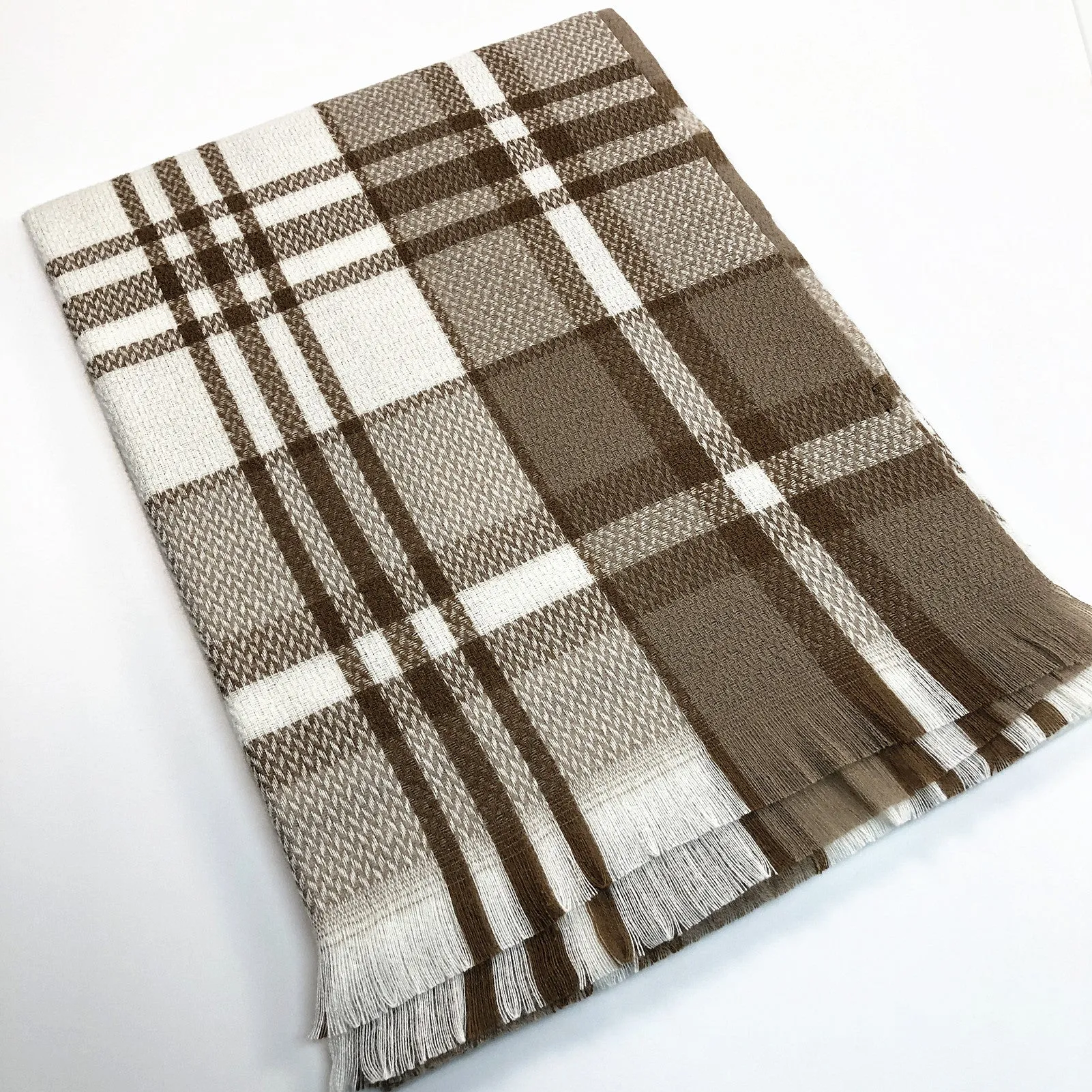 D&W Long Plaid blanket Scarf