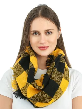 D&W Plaid Infinity Loop Scarf LP115-2