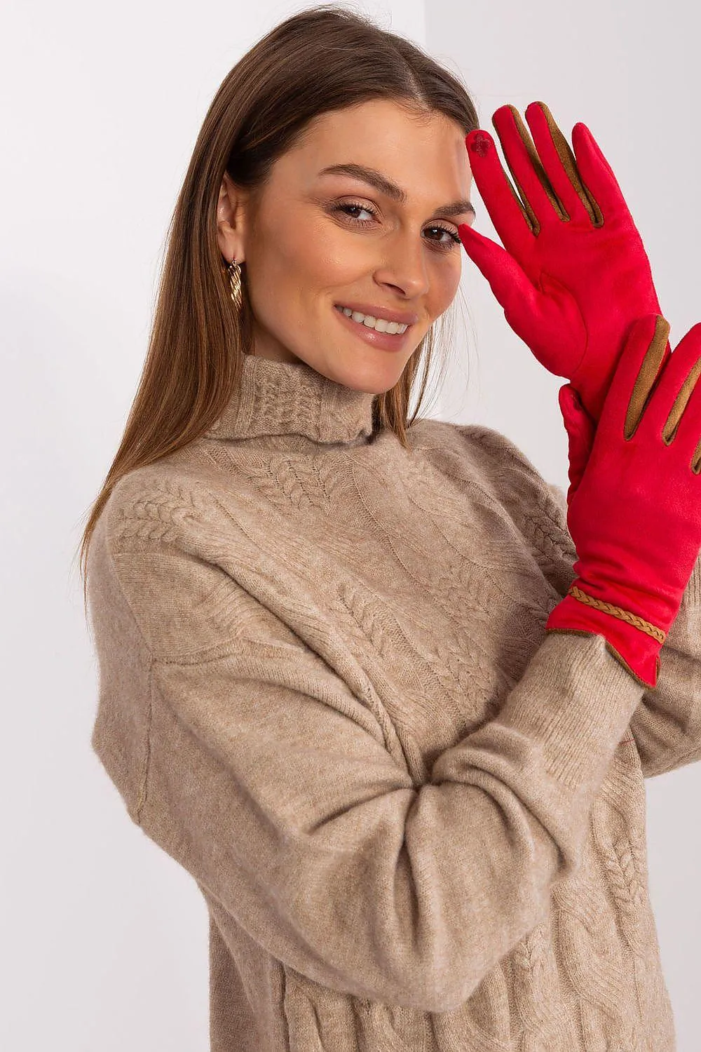 Elegant Floral Touchscreen Gloves