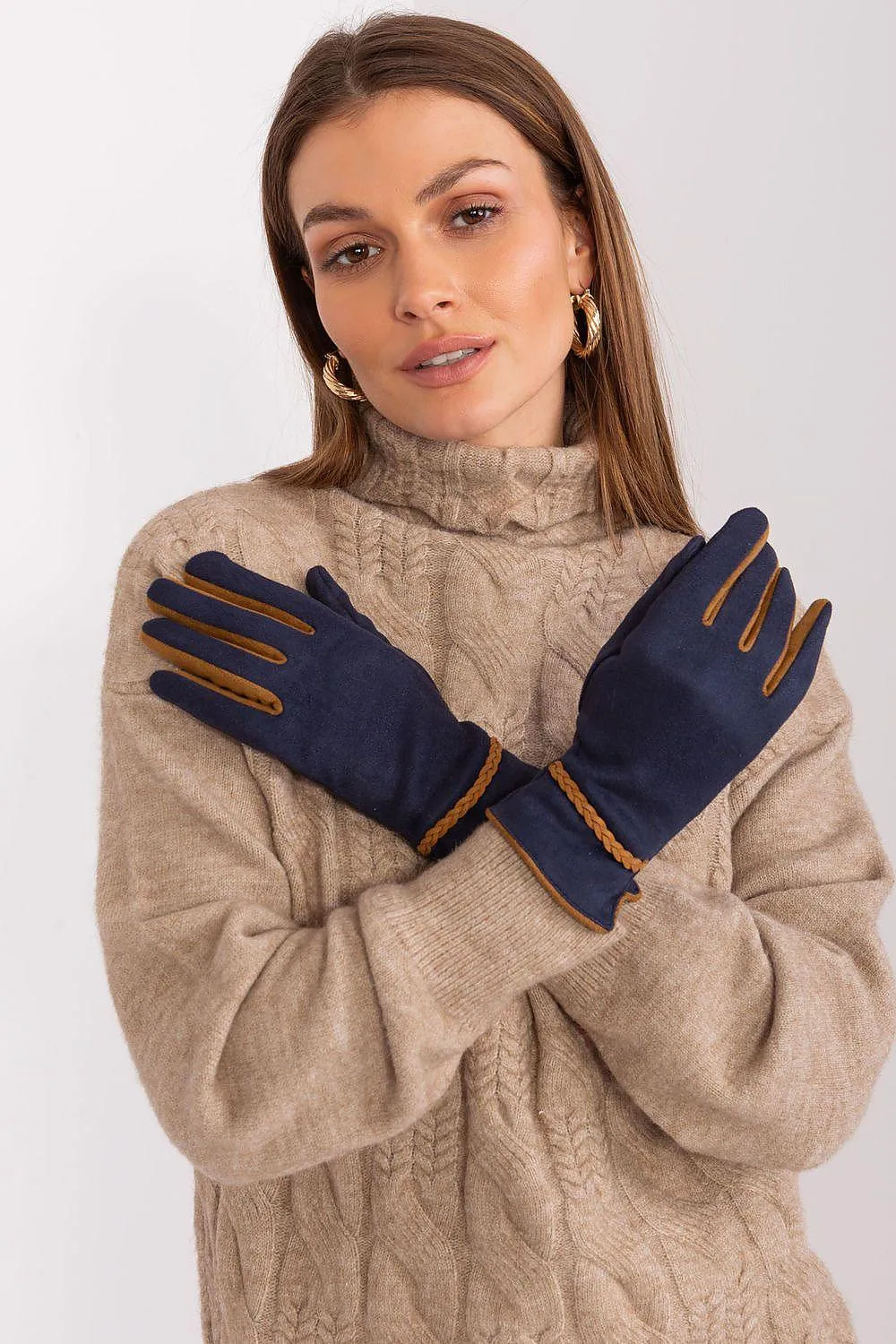 Elegant Floral Touchscreen Gloves