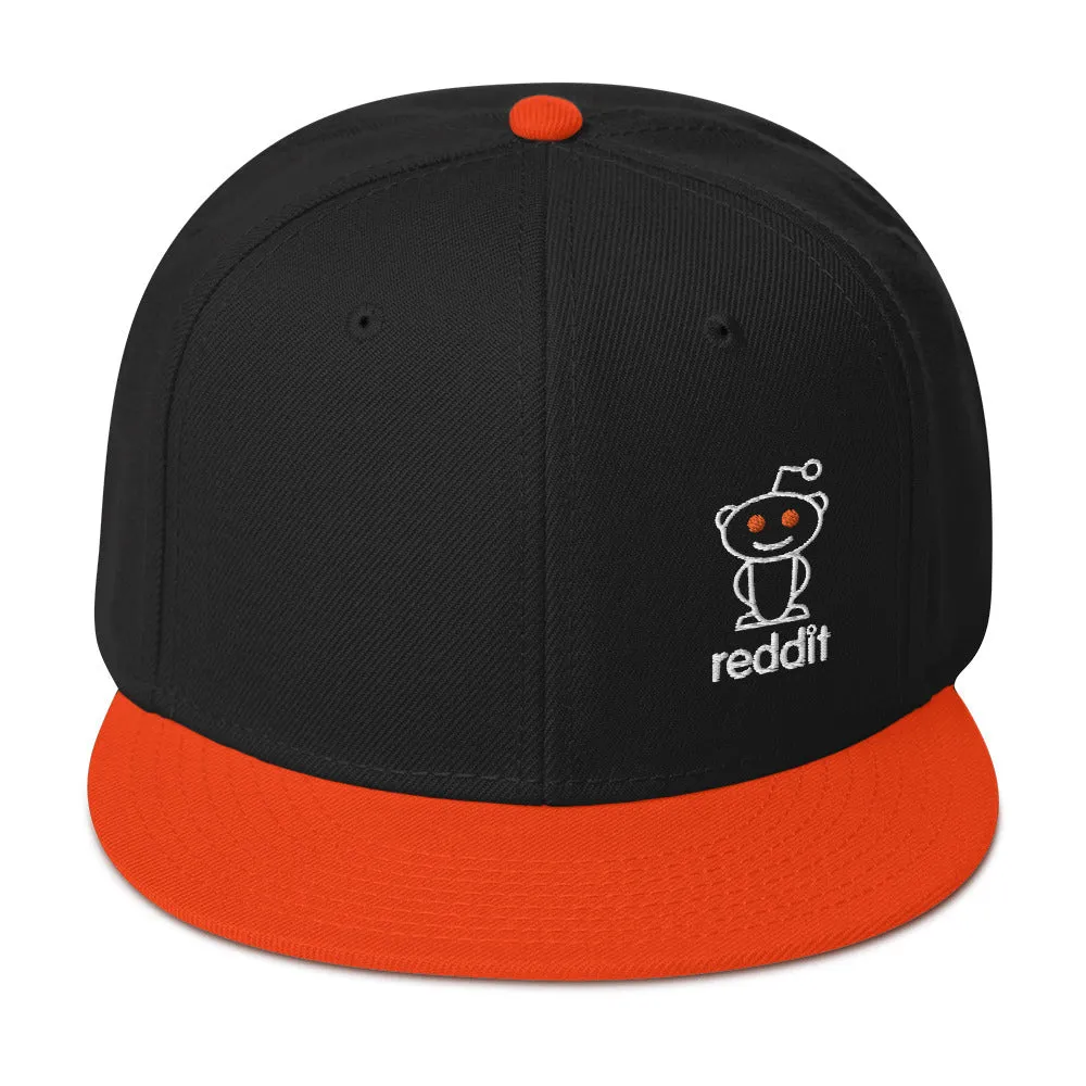 Embroidery Reading Robot Robot Logo Snapback Hat