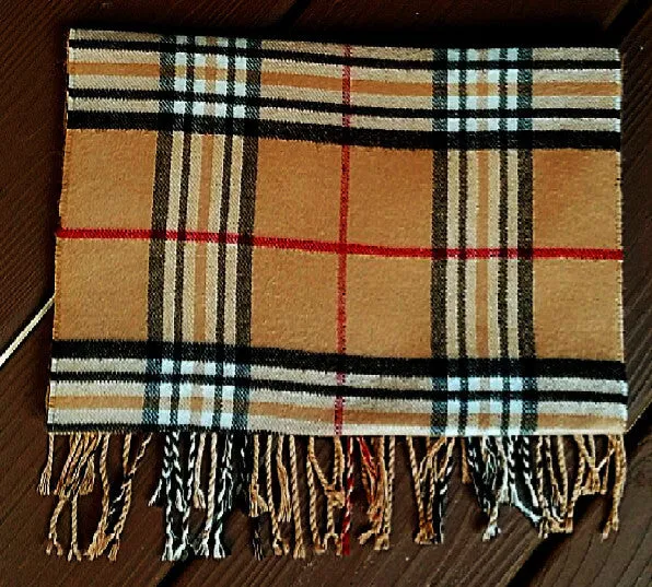 English Style-Khaki/Tan,Nova Plaid "Pashmina" Dress Scarf