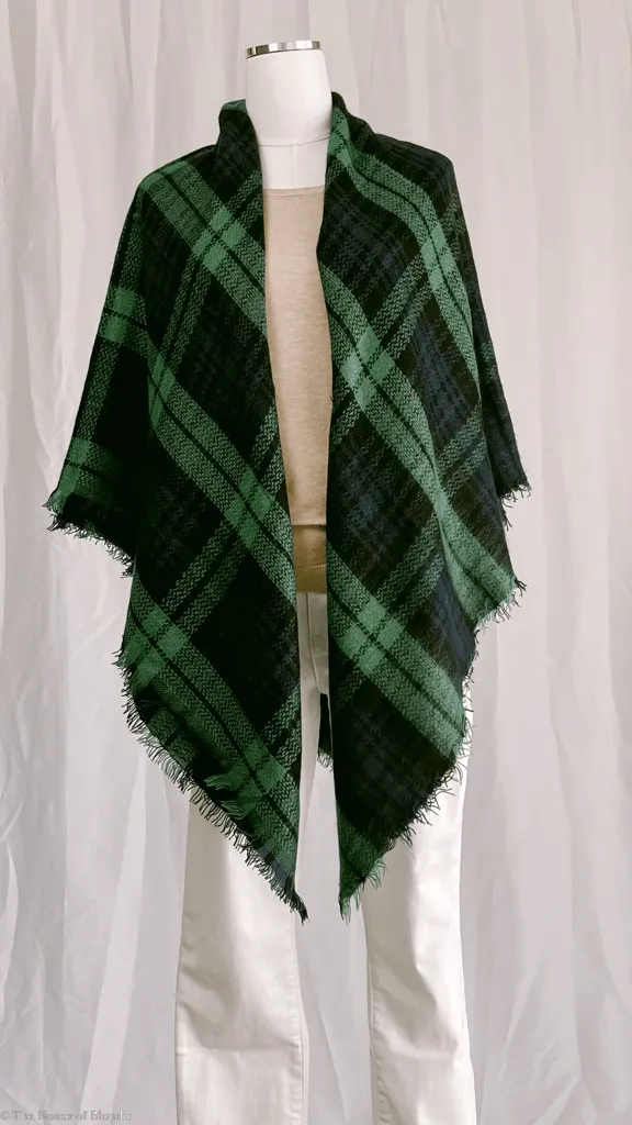 Erisa Plaid Oversized Scarf Shawl Blanket