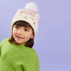 Faux Fur Ombre Bunny Hat - 3-6 years