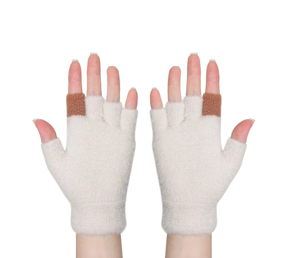 Fingerless Ultra Plush Knit Ewe Gloves