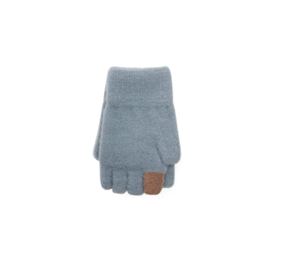 Fingerless Ultra Plush Knit Ewe Gloves