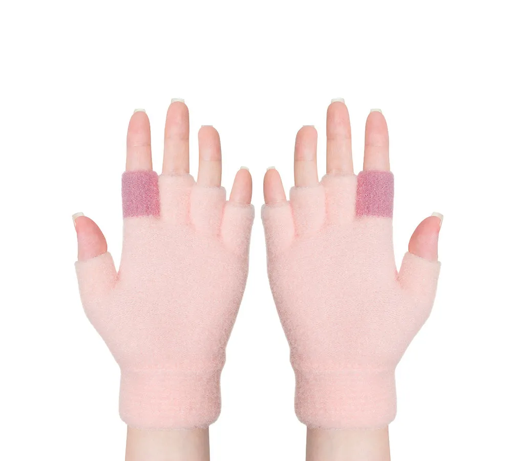 Fingerless Ultra Plush Knit Ewe Gloves