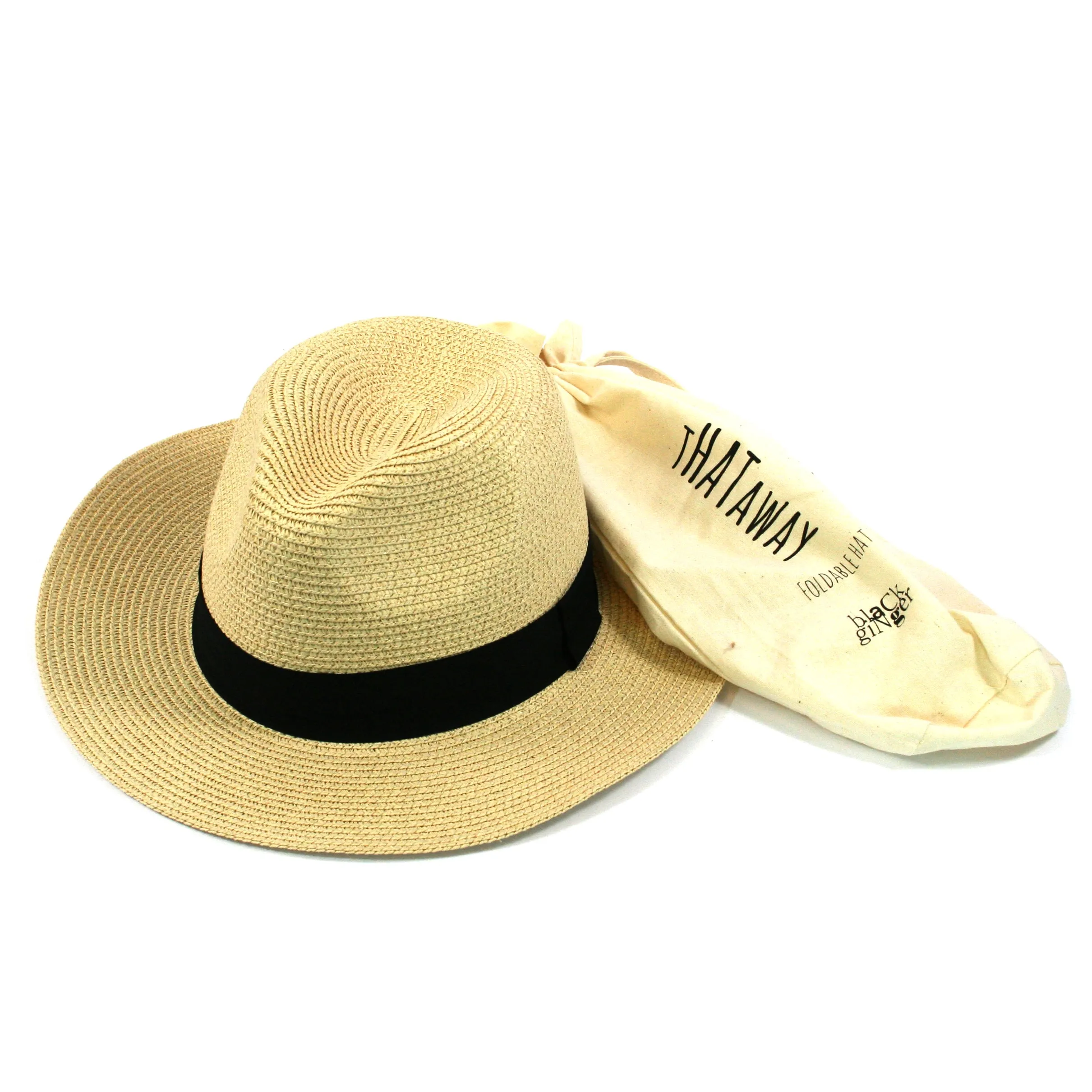 Folding Travel Panama Sun Hat (57cm)