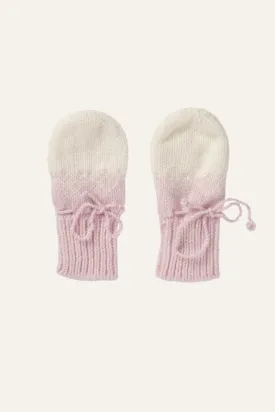 Hand Knitted Pink Ombre Cashmere Baby Mittens