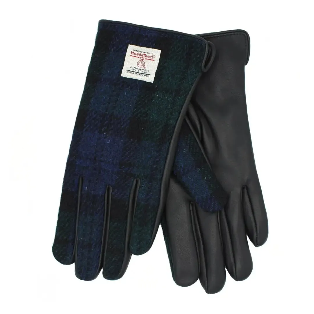 Heather Skye Harris Tweed And Leather Women's Gloves