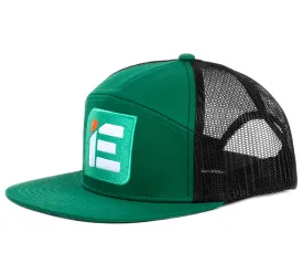 IE Green on Green 7 Panel Snapback Hat