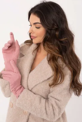 Insulated Cotton Gloves with Index Finger Pink