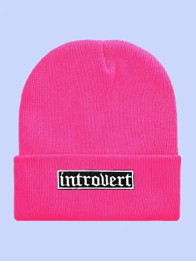 Introvert Beanie (Pink or Gray!)