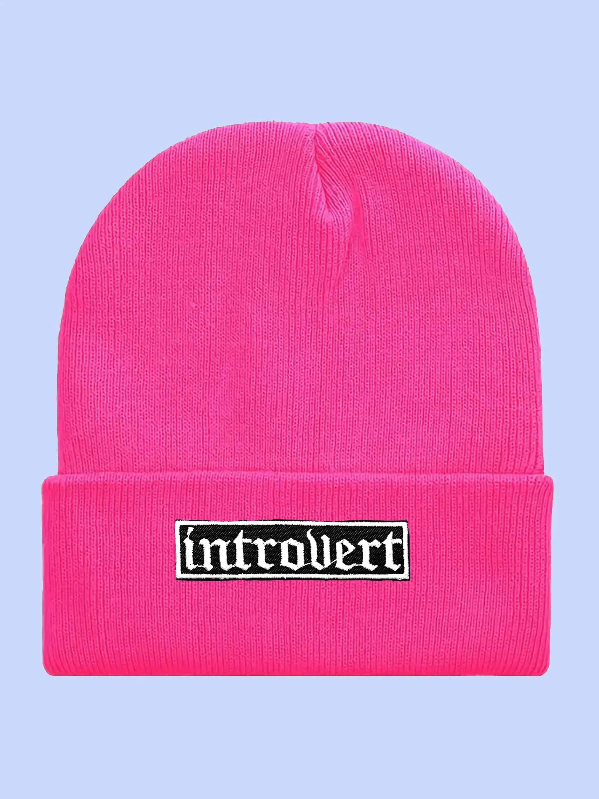 Introvert Beanie (Pink or Gray!)