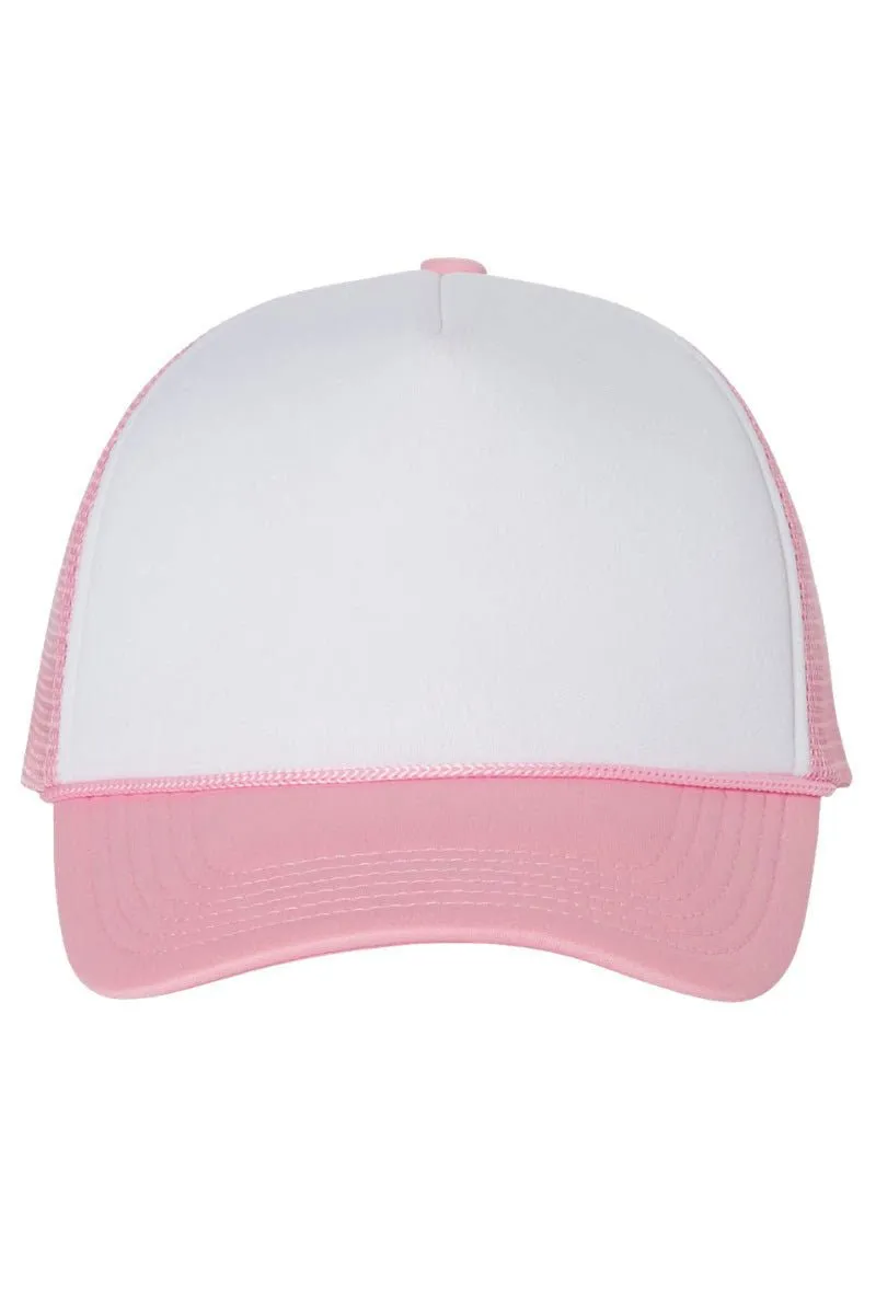 Iridescent Satin Bow Foam Mesh Back Trucker Cap