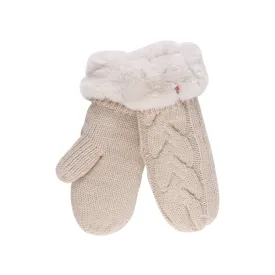 Knitted Mittens - Beige