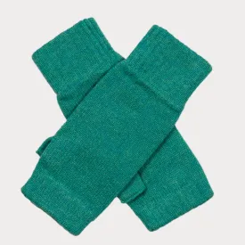 Ladies Kelly Green Cashmere Mittens