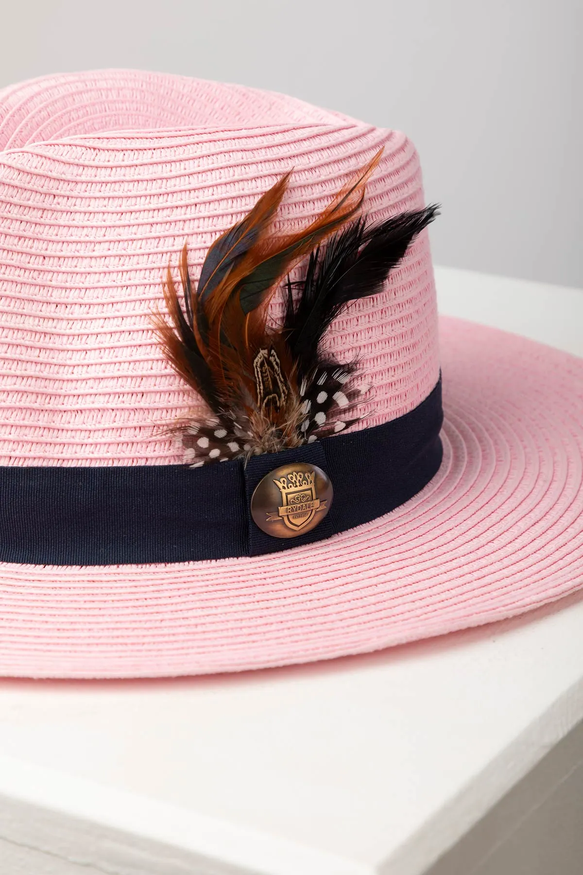 Ladies Panama Hat with Feather - Aislaby