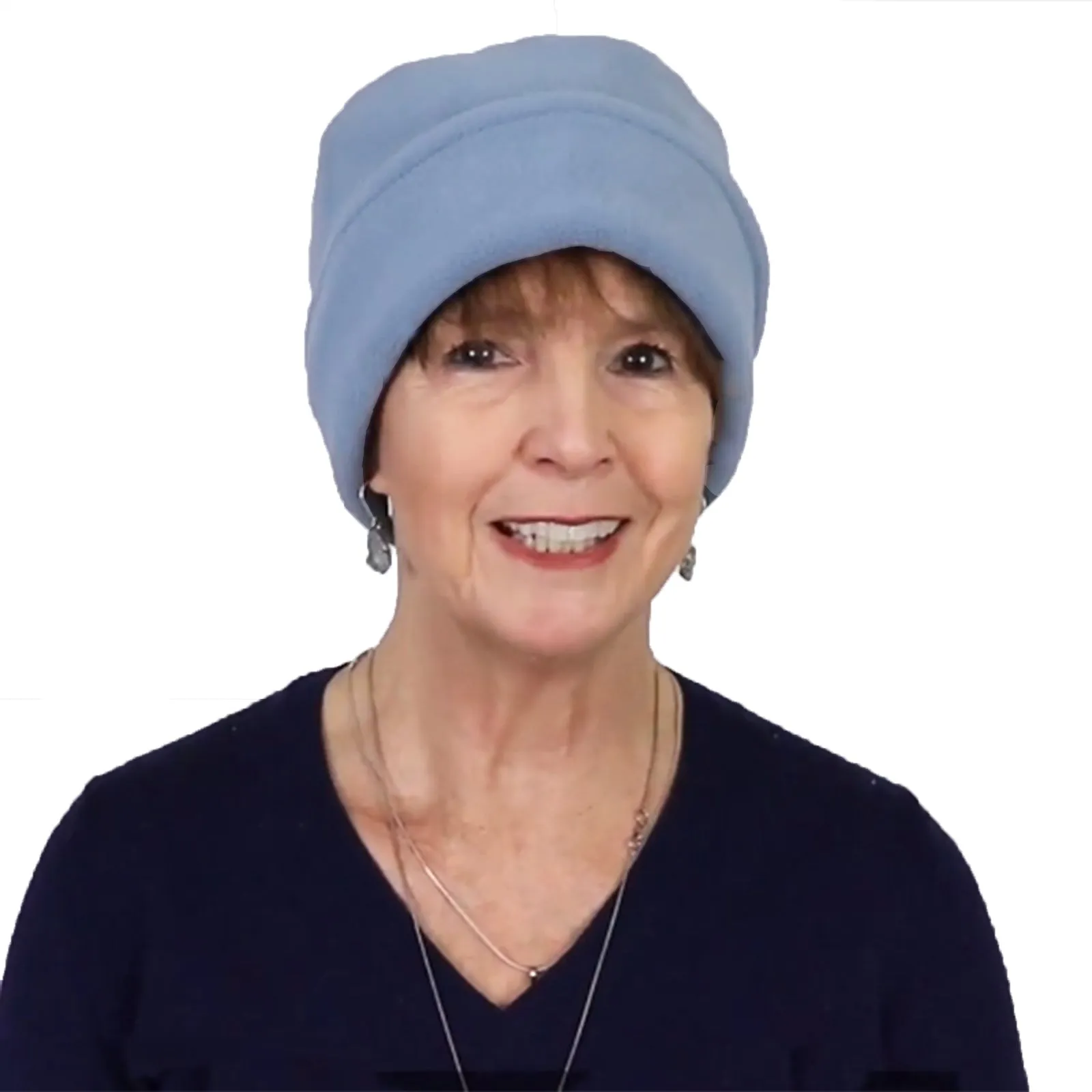 Luxury Fleece Pillbox Hat for Women Chemo Hat