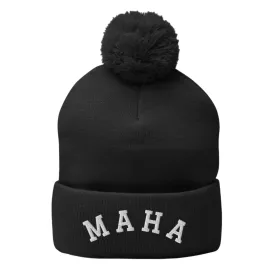 MAHA Collegiate Pom-Pom Beanie