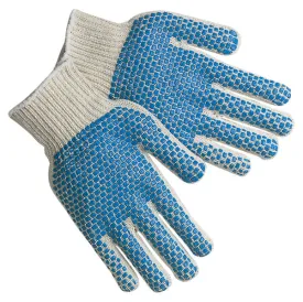 MCR Safety Reg Cotton/Poly Blue PVC Dots 2-Sides