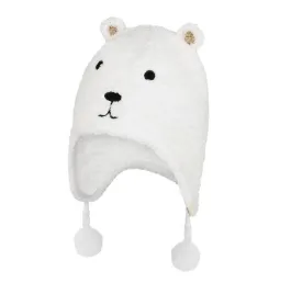 Millymook Baby Girl's Peru Hat - Polar Bear (0 - 24 Months)