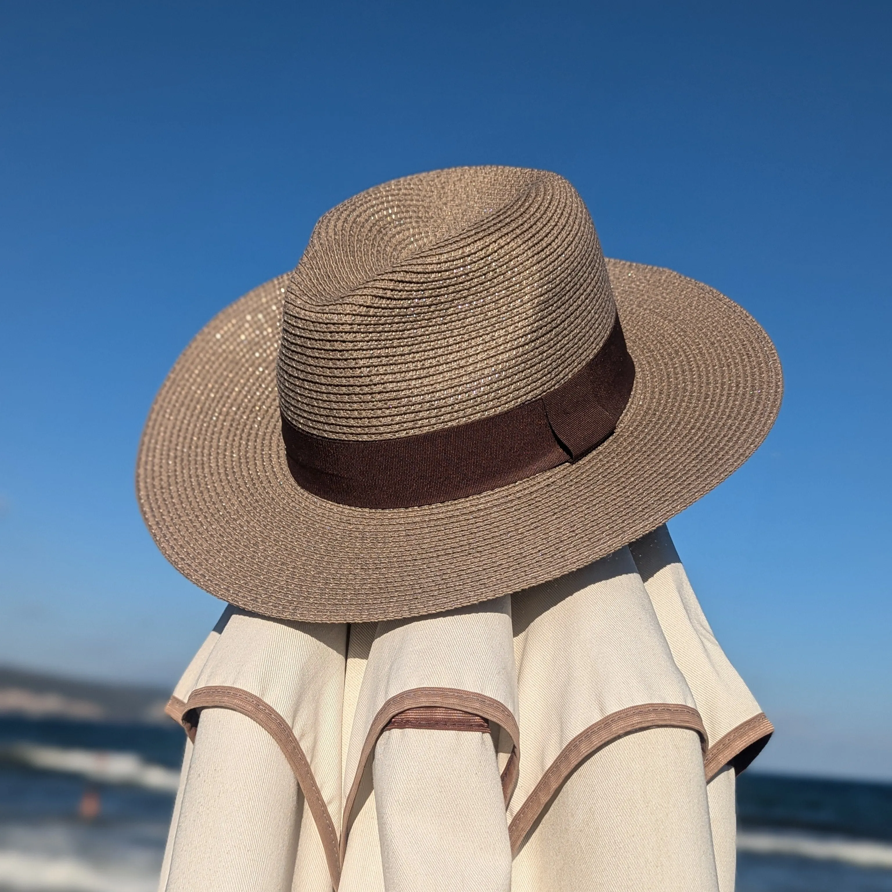 Mocha Brown Panama Folding Hat