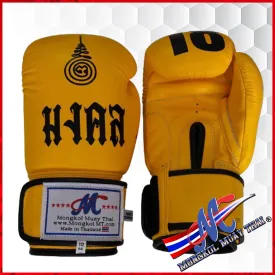 Mongkol Boxing gloves yellow color 12oz. New