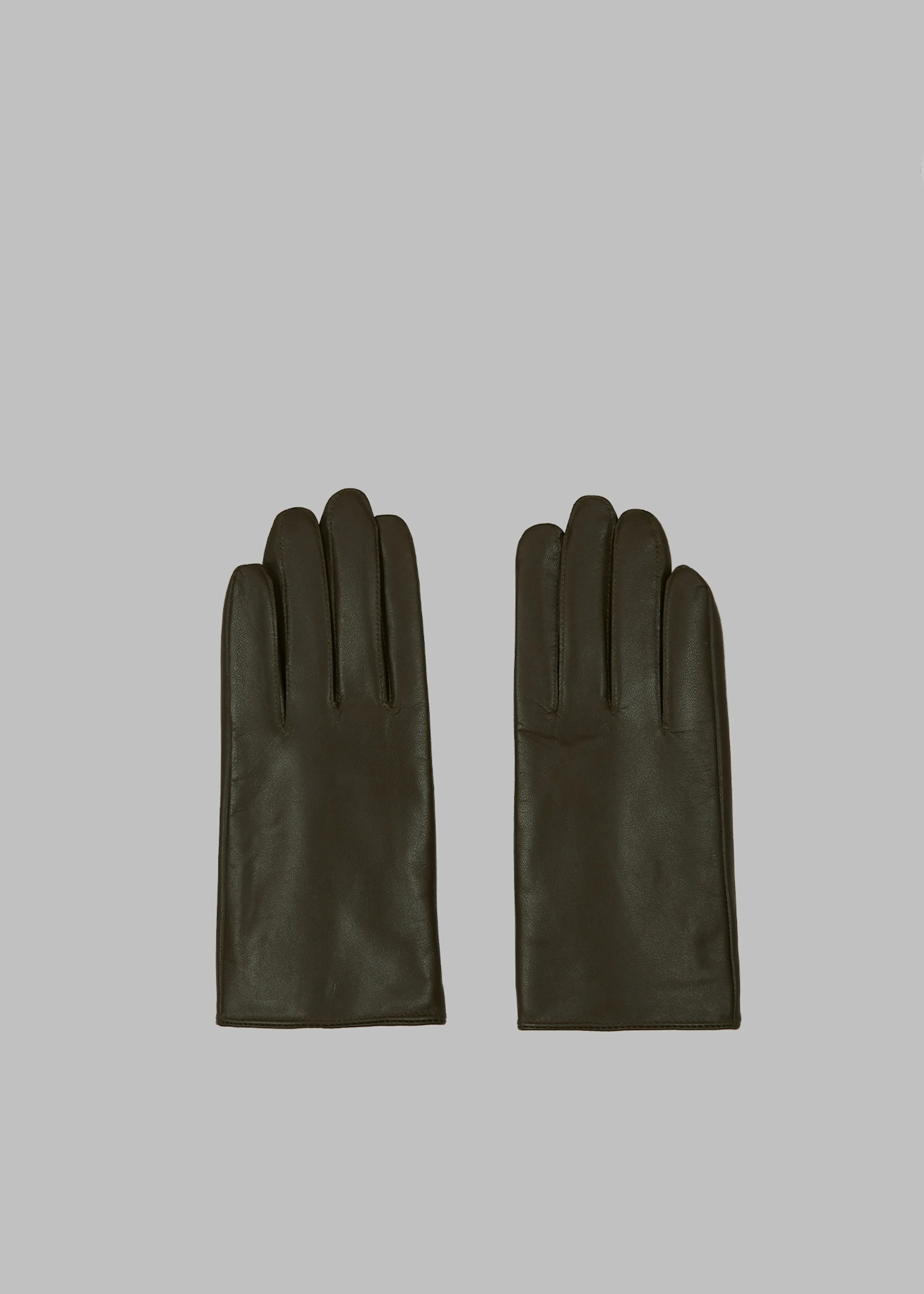 Norsjo Short Leather Gloves - Dark Olive