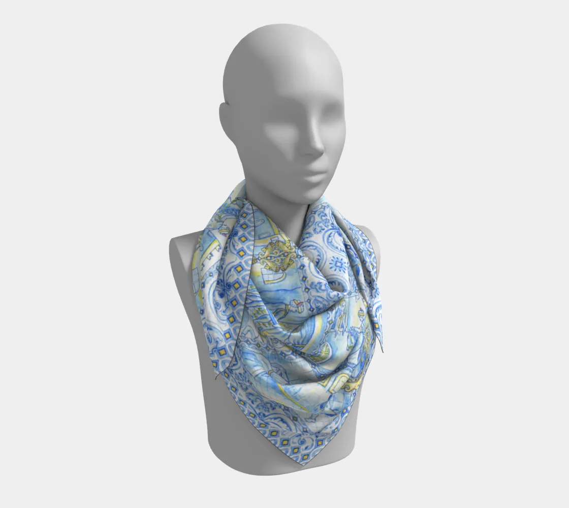 "Baroness of Carini" Square Scarf