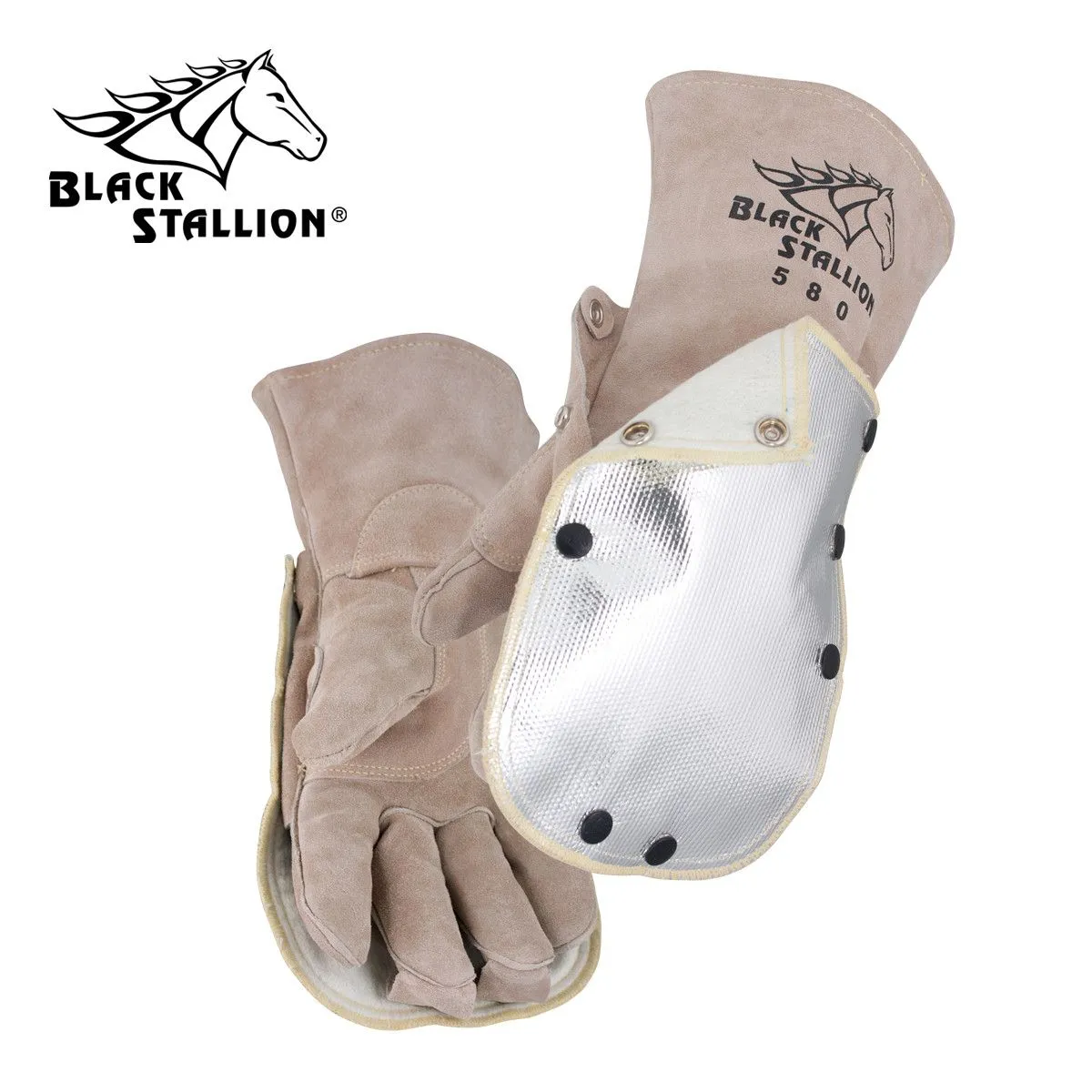 Revco 580 Black Stallion® Split Cowhide Stick Gloves w/ FluxGuard™ Snaps (1 Pair)