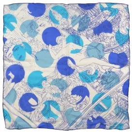 Silk Chiffon Scarf (65cm) - Muse Blue